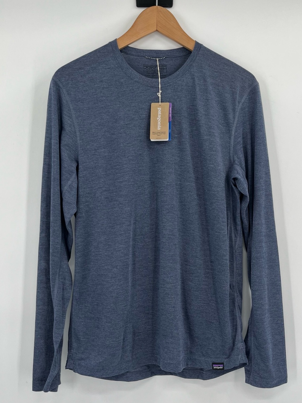 NWT Patagonia Capilene Cool Trail Long Sleeve Hiking Shirt Men’s blue S Gorpcore